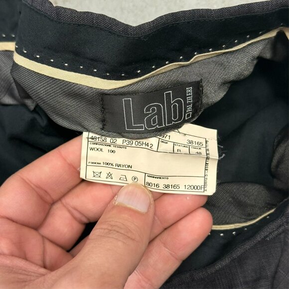 Pal Zileri Dress Pants Check Wool Trousers Made in Italy Grey 32x30 - Picture 5 of 9